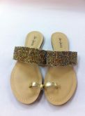 Rasteira Dourada - Strass